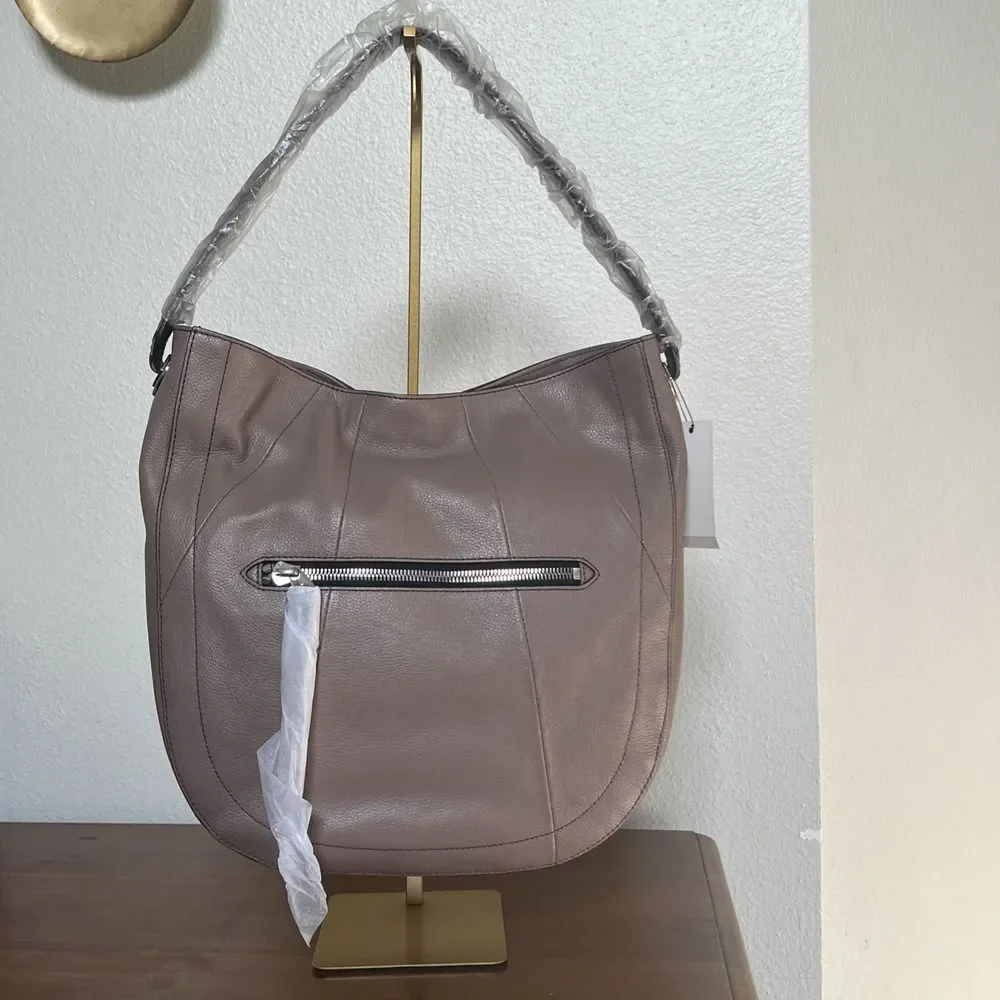 orYANY Large Chelsea‎ Leather Hobo Bag - Mocha NWT